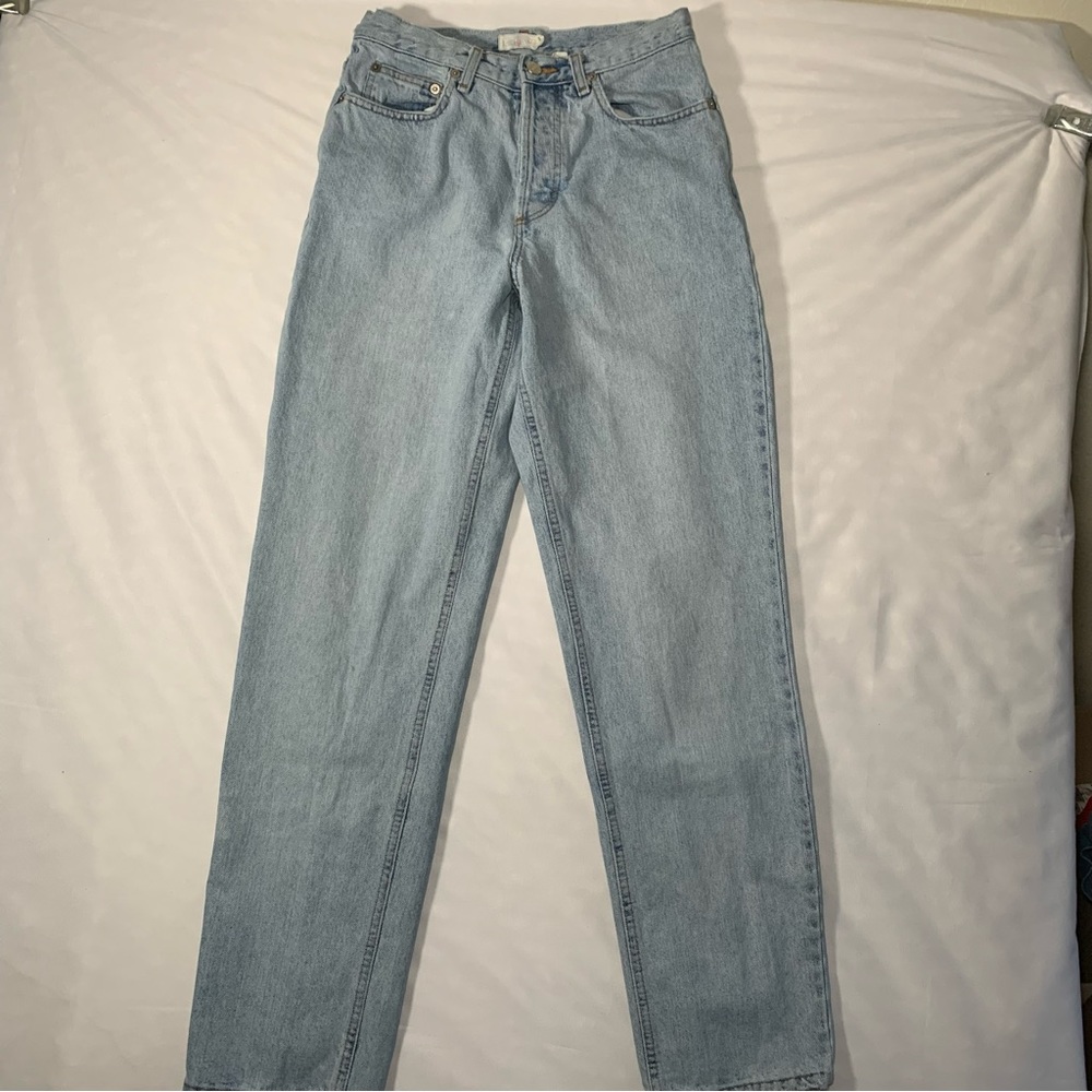 J CREW VINTAGE‎ WOMENS 30 BLUE DENIM JEAN BUTTON FLY HIGH WAIST MOM